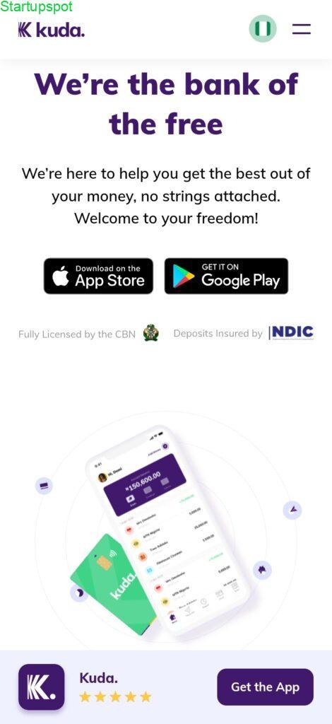 Image of Kuda Bank as one of the top 35 startups in Nigeria